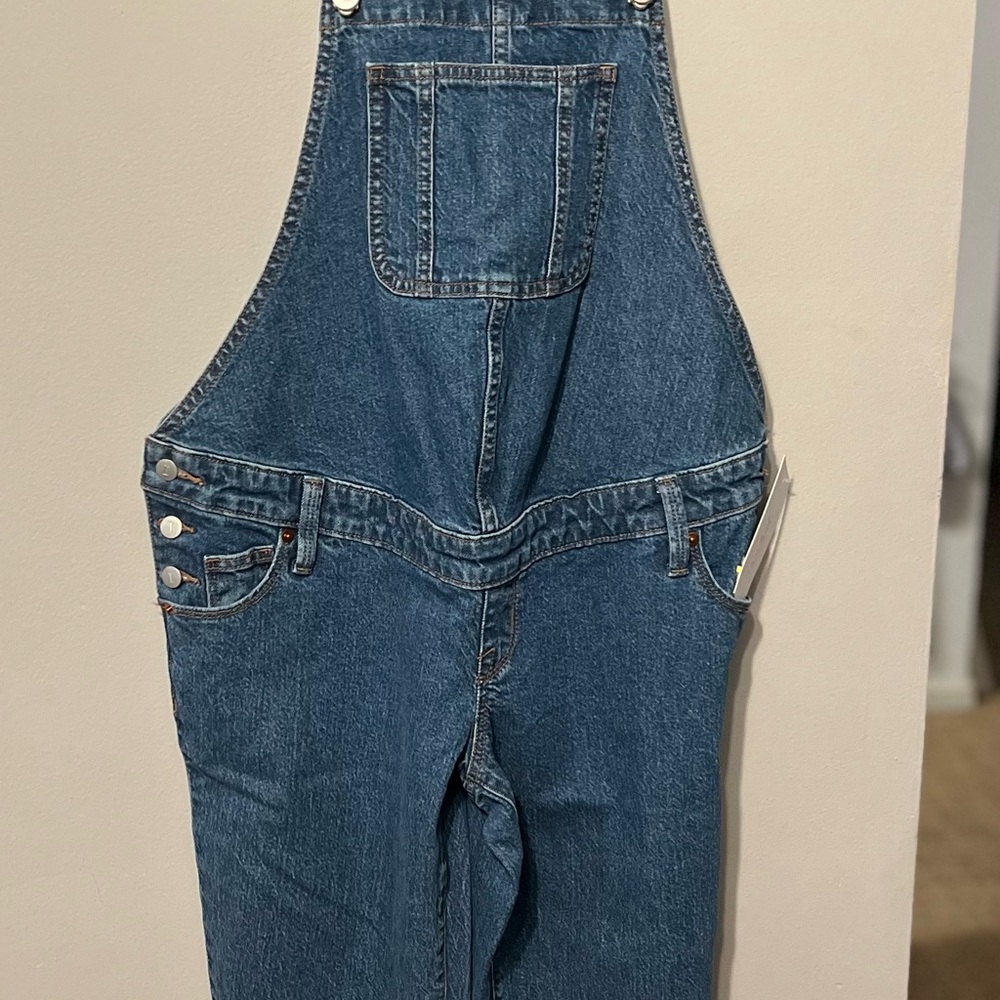 NWT Isabel Maternity Denim Jean Overalls size 2